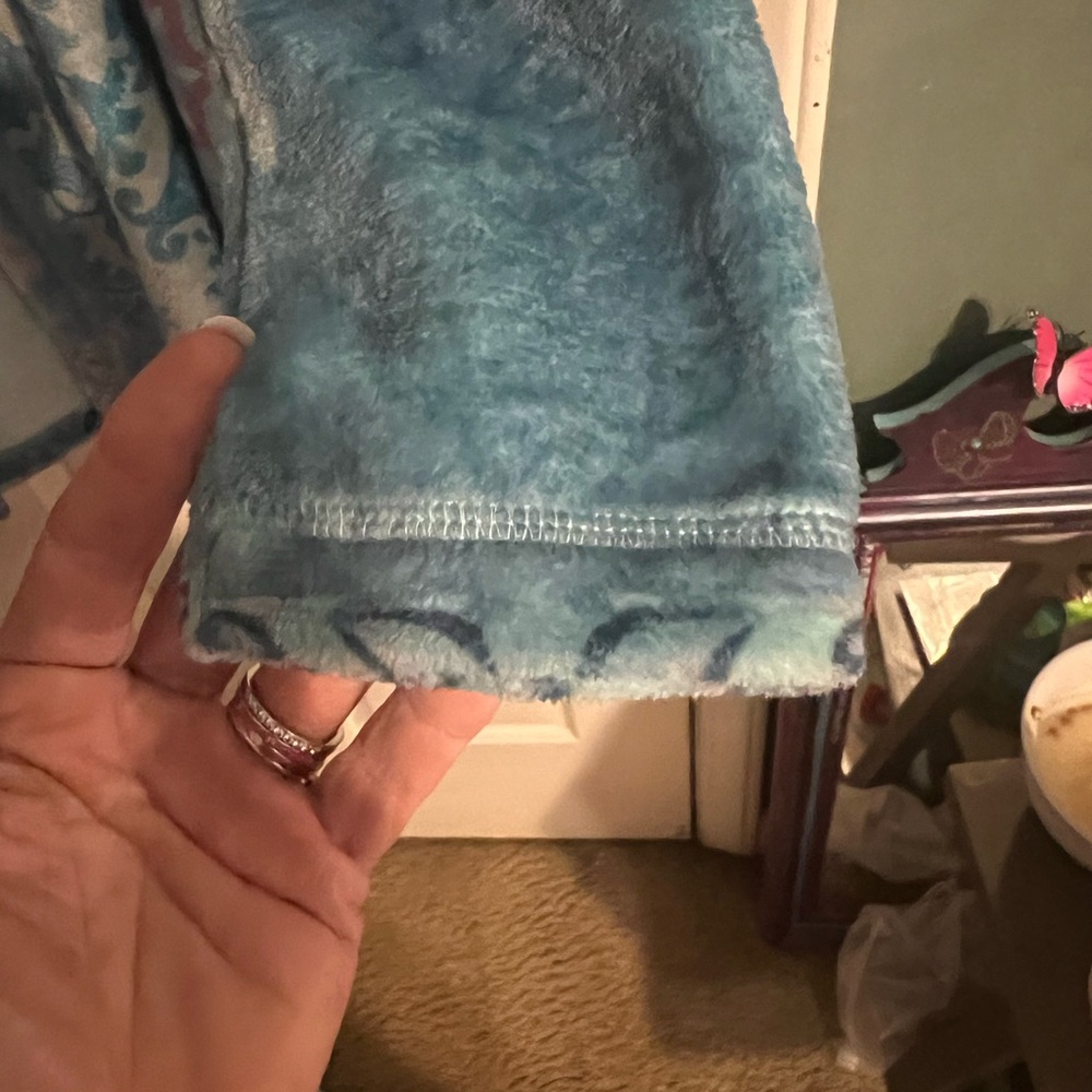 Soft Surroundings Blue Patterned Cape - image 3